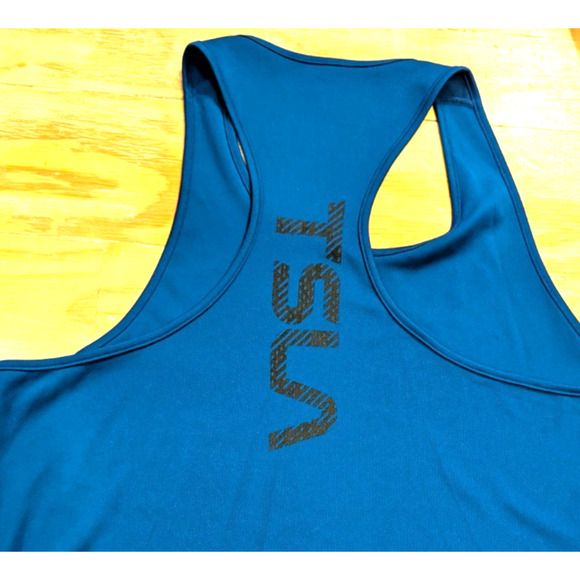 Men's TSLA Muscle Shirt Navy Blue Tank Top Sleeveless Workout Gym Training XLG - Picture 5 of 5